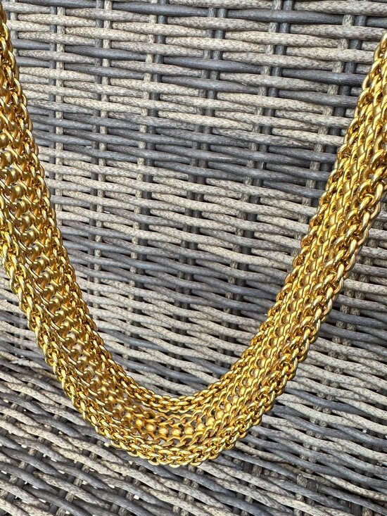 VTG Donna Karan New York Women’s S Black Leather Gold-Tone Chains/ Buckle Belt main image 14